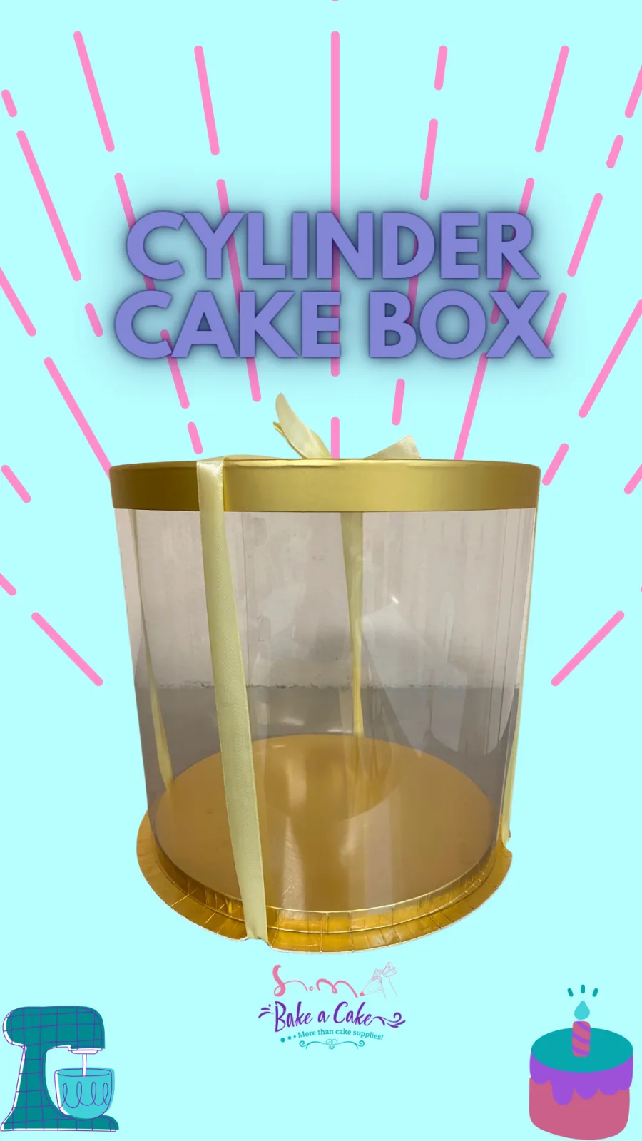 Cylinder cake box