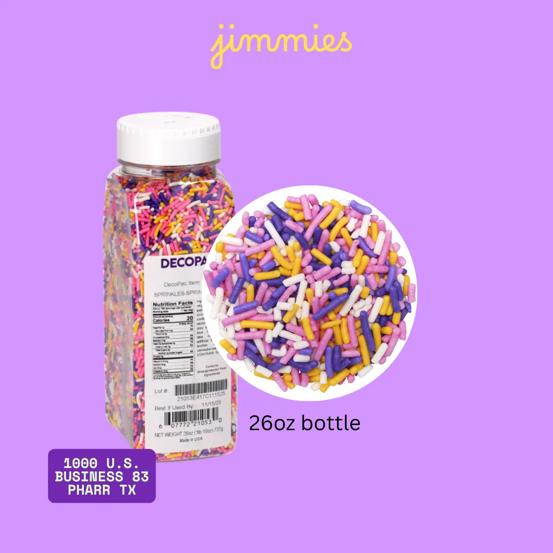 Pastel Rainbow Sprinkles – 26 oz Bottle for Cakes, Cookies & Celebration Treats