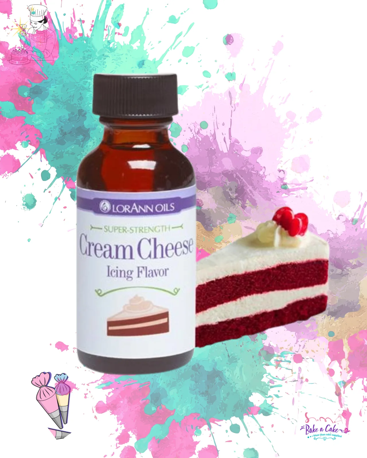 ream Cheese Flavor Oil – 1 oz Bottle | LorAnn Super Strength Baking Flavor