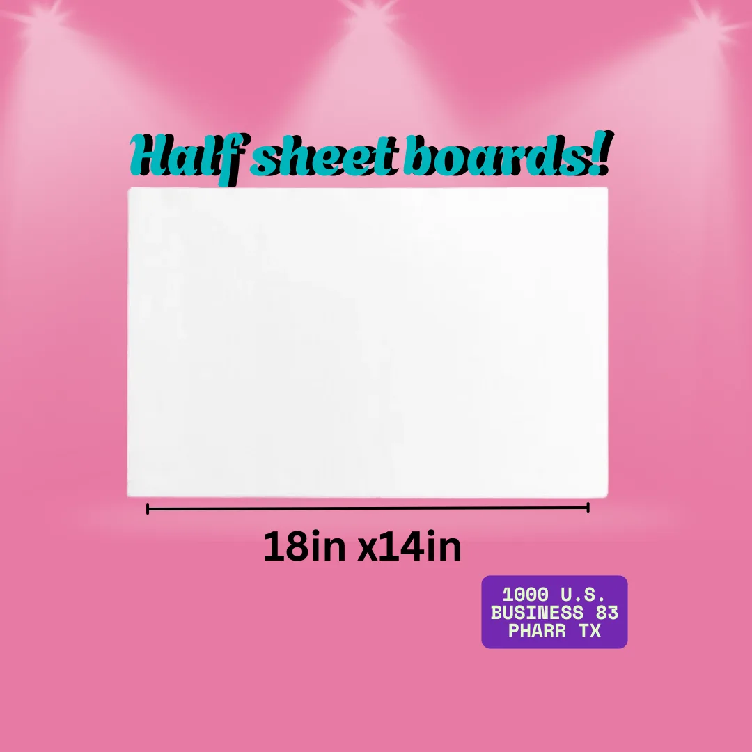 18" x 14" Cake Board – Fits Smaller Sheet Cakes (Pack of 5)