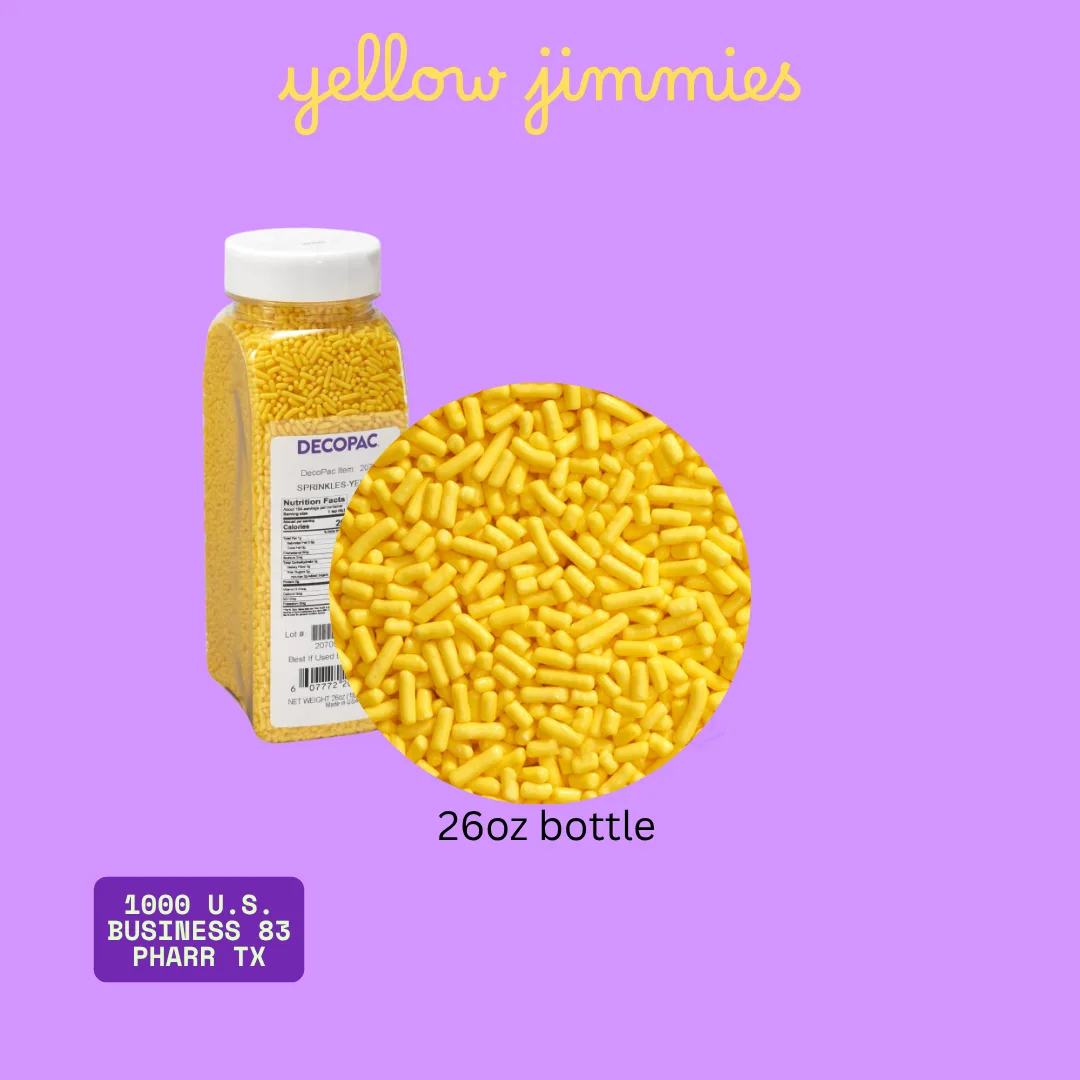 Yellow Sprinkles – 26 oz Bulk Bottle for Decorating Cakes, Cupcakes & Treats